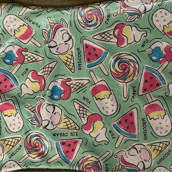 Colorful Ice Cream and Unicorn Print Onesie - Picture 2 of 2